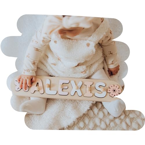 Personalized Wooden Name Puzzle - Custom Baby Name Sign for Nursery Decor, 1st Birthday & Baby Shower Gift - Educational Toddler Toy for Christmas & Special Occasions - Perfect for Learning Alphabet & Room Decoration