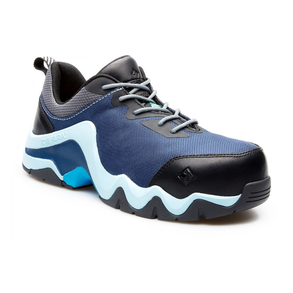 Terra EKG Low Women's Athletic Composite Toe Work Shoes TR0A4NR8B21 - Lightweight Safety Shoes for Women, Non-Slip Work Boots with Steel Toe Protection, Breathable & Comfortable - Perfect for Construction, Warehouse, and Outdoor Work (Ice Blue)