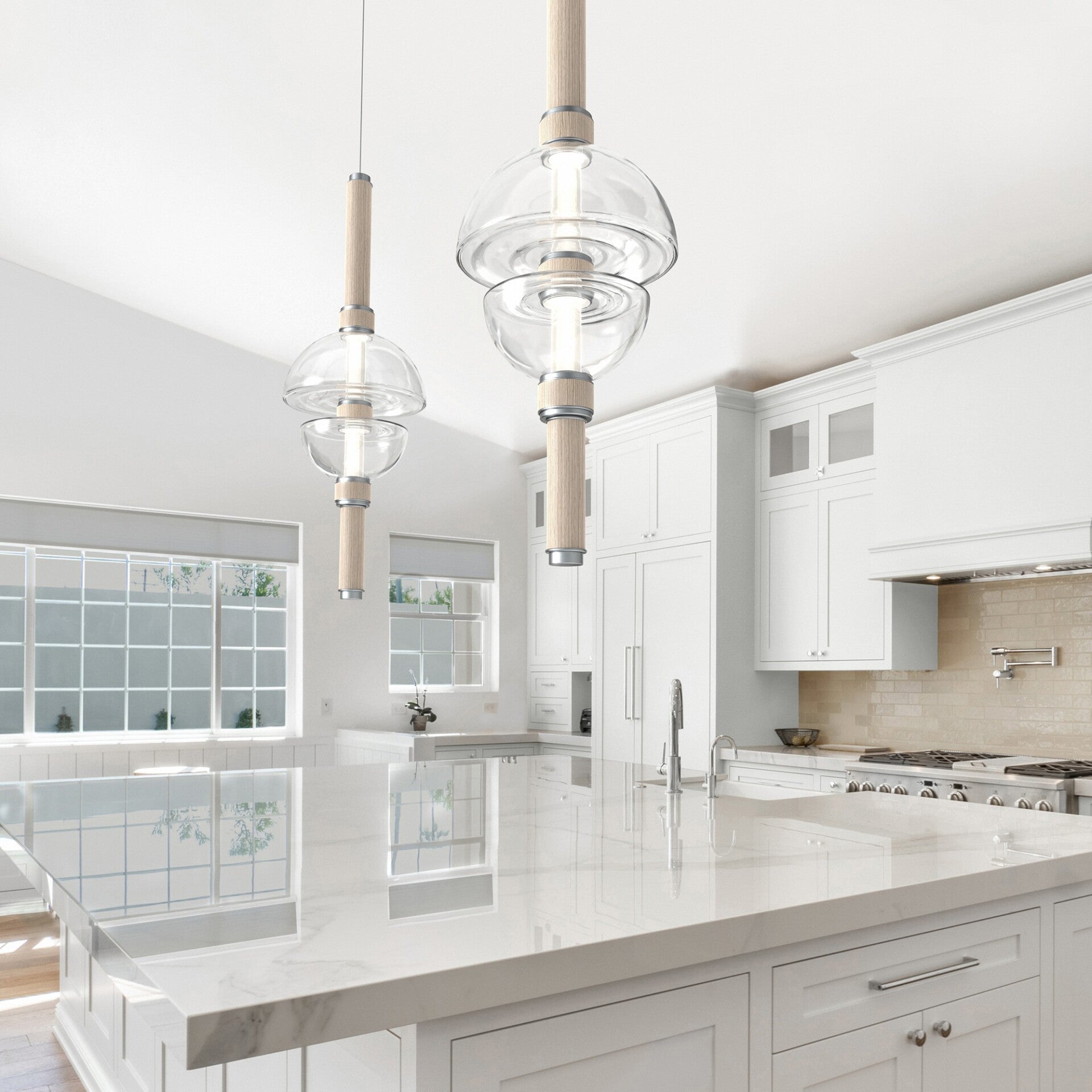 Aurora Luminosity Pendant Lamp - Modern Nordic Style LED Hanging Light for Bedroom, Living Room, Dining Room & Kitchen Decor