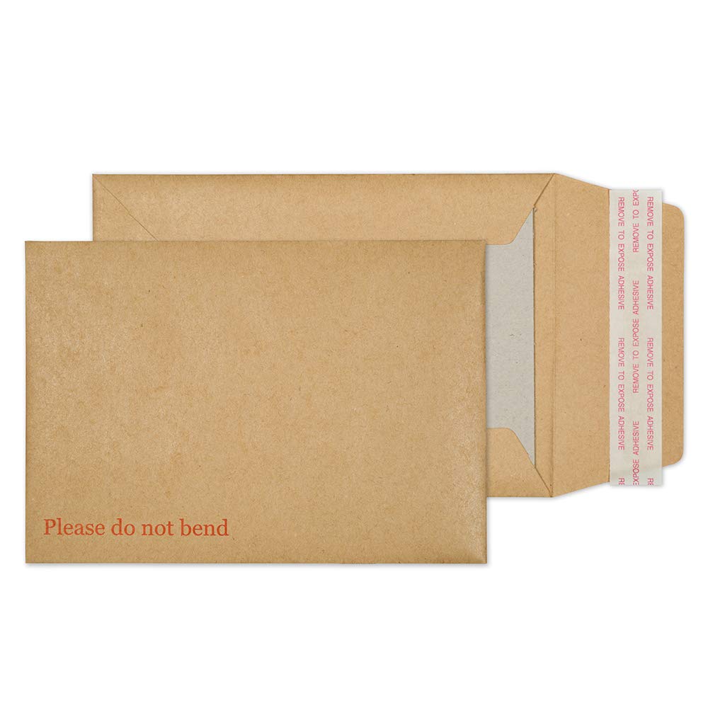 Blake Purely Packaging 4.5 x 6.375 Inch Brown Manila Kraft Rigid Back Mailers - Peel & Seal Photo & Certificate Envelopes (Pack of 250) | Perfect for Archiving Documents, Mailing Photos, and Protecting Important Papers