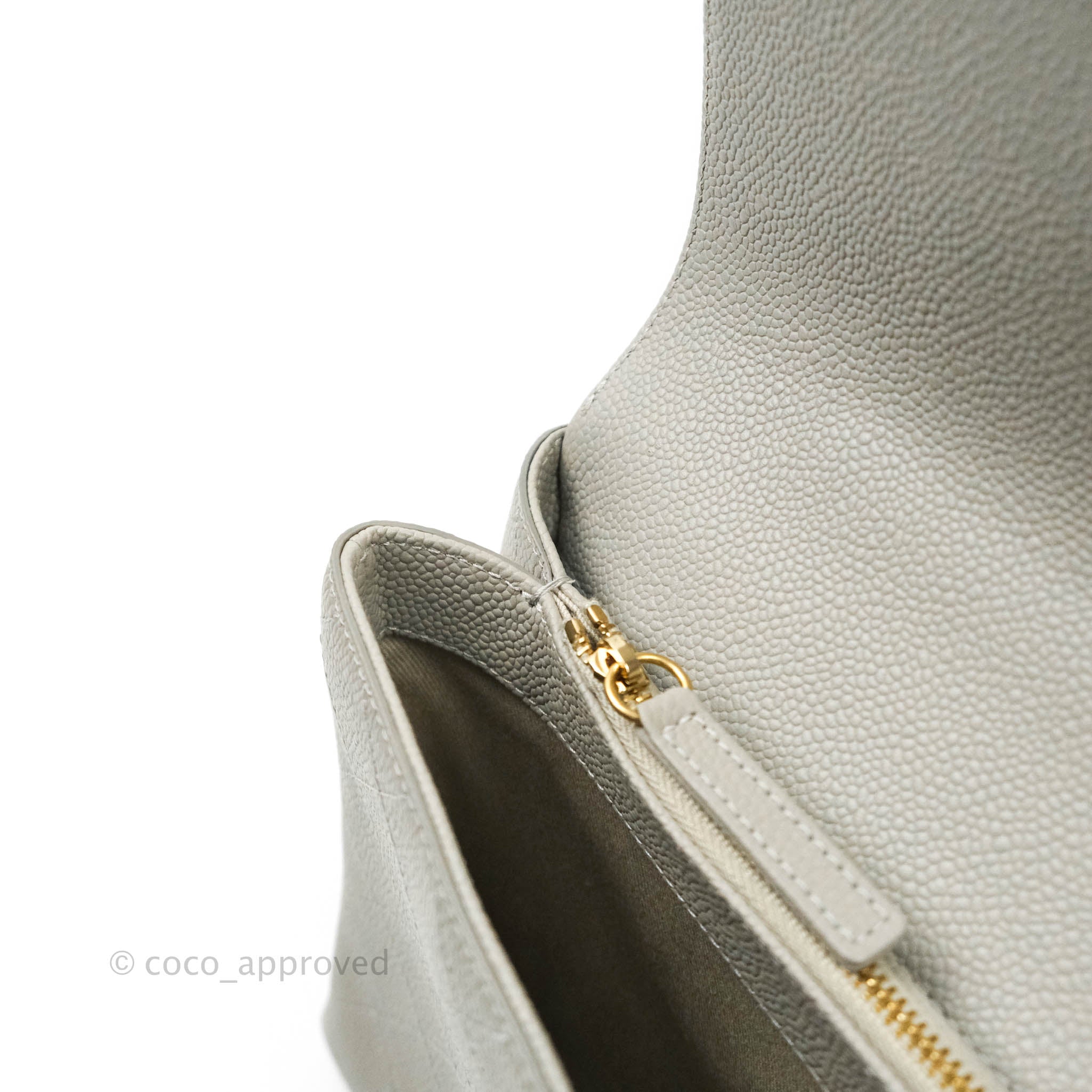 Chanel Chic Affinity Medium Grained Calfskin Grey Handbag with Aged Gold Hardware - Perfect for Work, Travel & Luxury Fashion Accessories