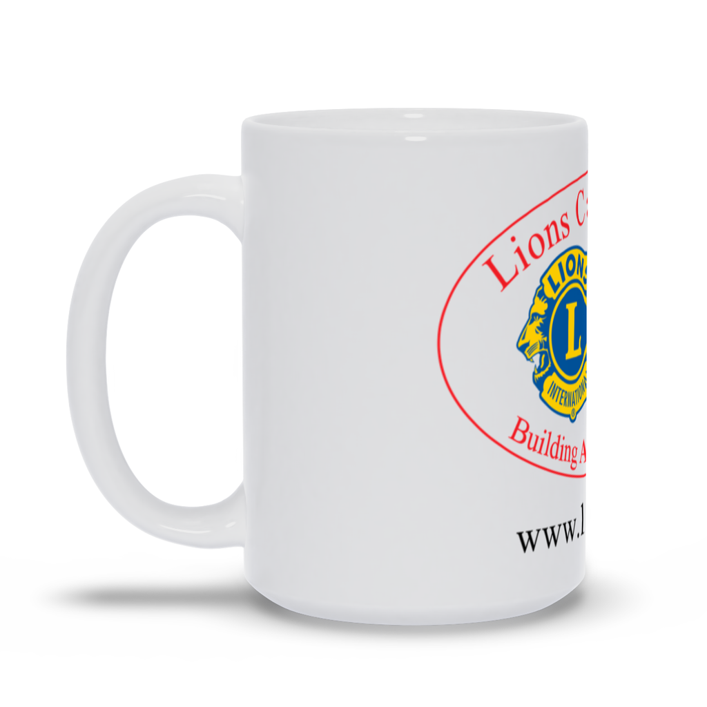 Lions Camp Badger Mug with Color Logo - Durable Ceramic Coffee Cup for Camping, Office & Home Use