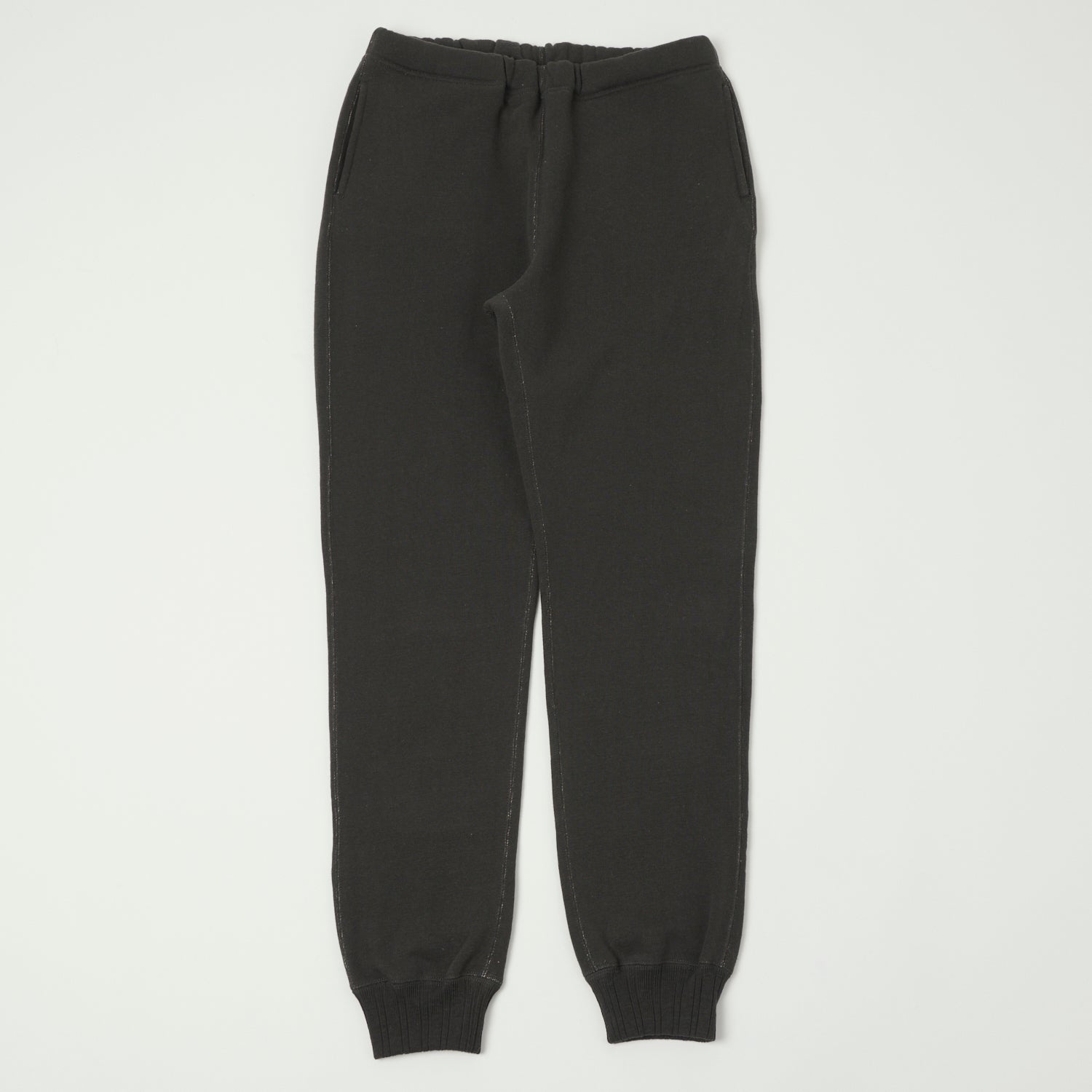 Full Count 3743 Sweatpants for Men - Ink Black Cotton Jogger Pants with Comfort Fit - Perfect for Gym, Lounge & Casual Wear