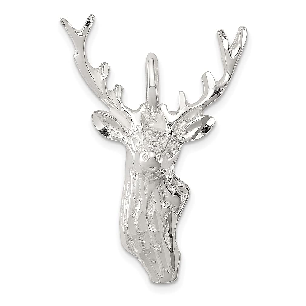 925 Sterling Silver Deer Head Necklace Pendant - Elegant Animal Jewelry for Women, Perfect Gift for Her - Ideal for Casual Wear, Date Nights & Special Occasions