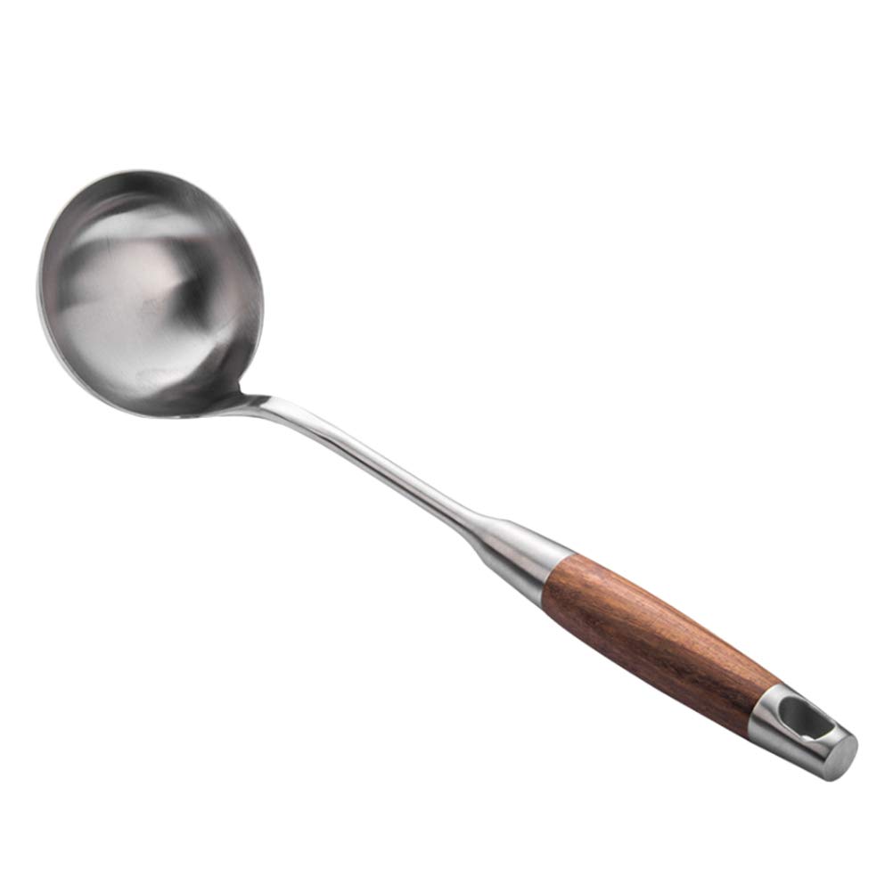 DOITOOL 304 Stainless Steel Soup Ladle - 1PC Long Handle Soup Spoon, Durable & Anti-Rust Metal Kitchen Utensil for Home, Restaurant, Catering - Perfect for Serving Soups, Stews, and Sauces