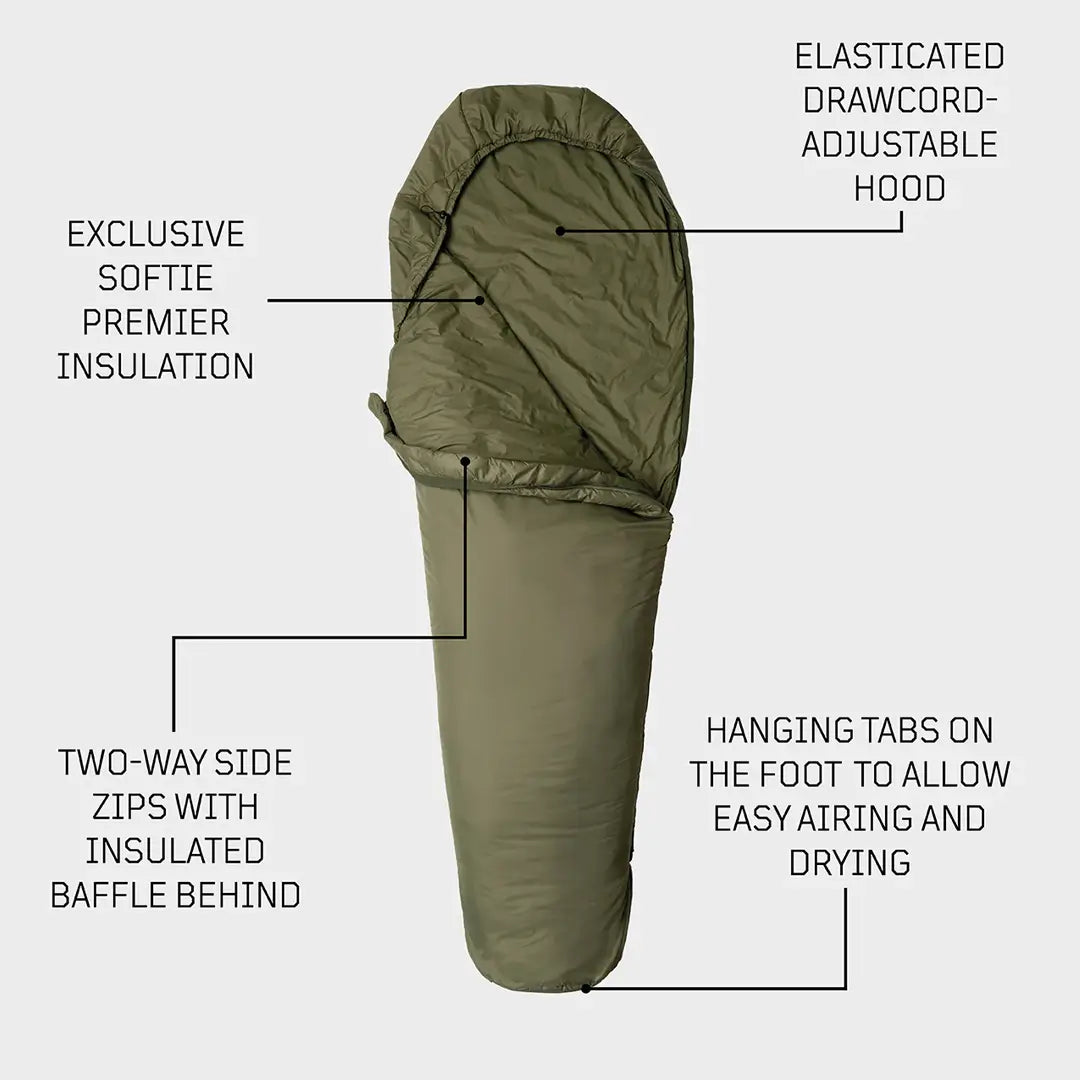 Snugpak Softie 3 Merlin Sleeping Bag - Lightweight & Compact for Backpacking, Camping & Outdoor Adventures - Perfect for Hiking, Travel & Emergency Preparedness
