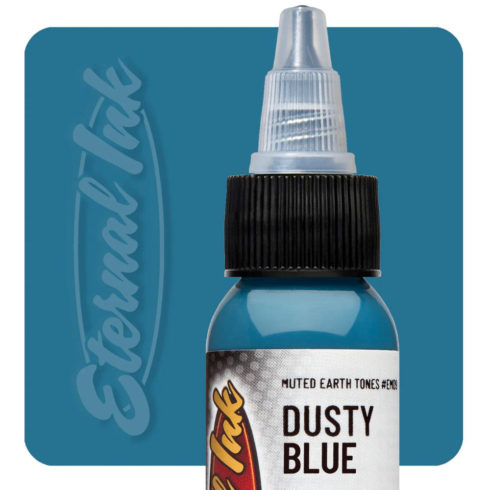 Eternal Ink Muted Earth Tones Dusty Blue - Premium Waterproof Ink for Calligraphy, Art & Journaling - Perfect for Hand Lettering, Sketching & Creative Projects