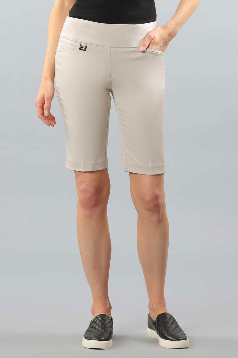 Lisette L Montreal Jupiter Stretch Shorts for Women - High Waist Comfortable Yoga Running Workout Shorts - Perfect for Gym, Lounge & Casual Wear