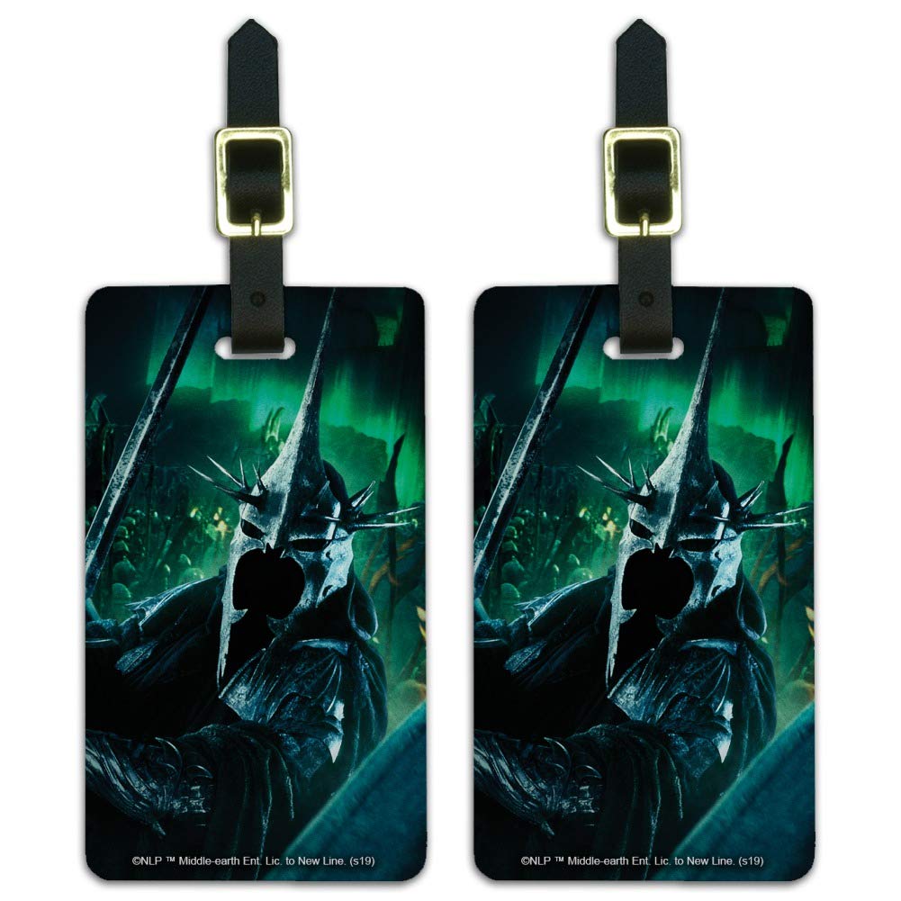 Lord of the Rings Witch King Luggage ID Tags Set of 2 - Durable Travel Accessories for Suitcases, Backpacks & Bags - Perfect for LOTR Fans & Fantasy Travelers