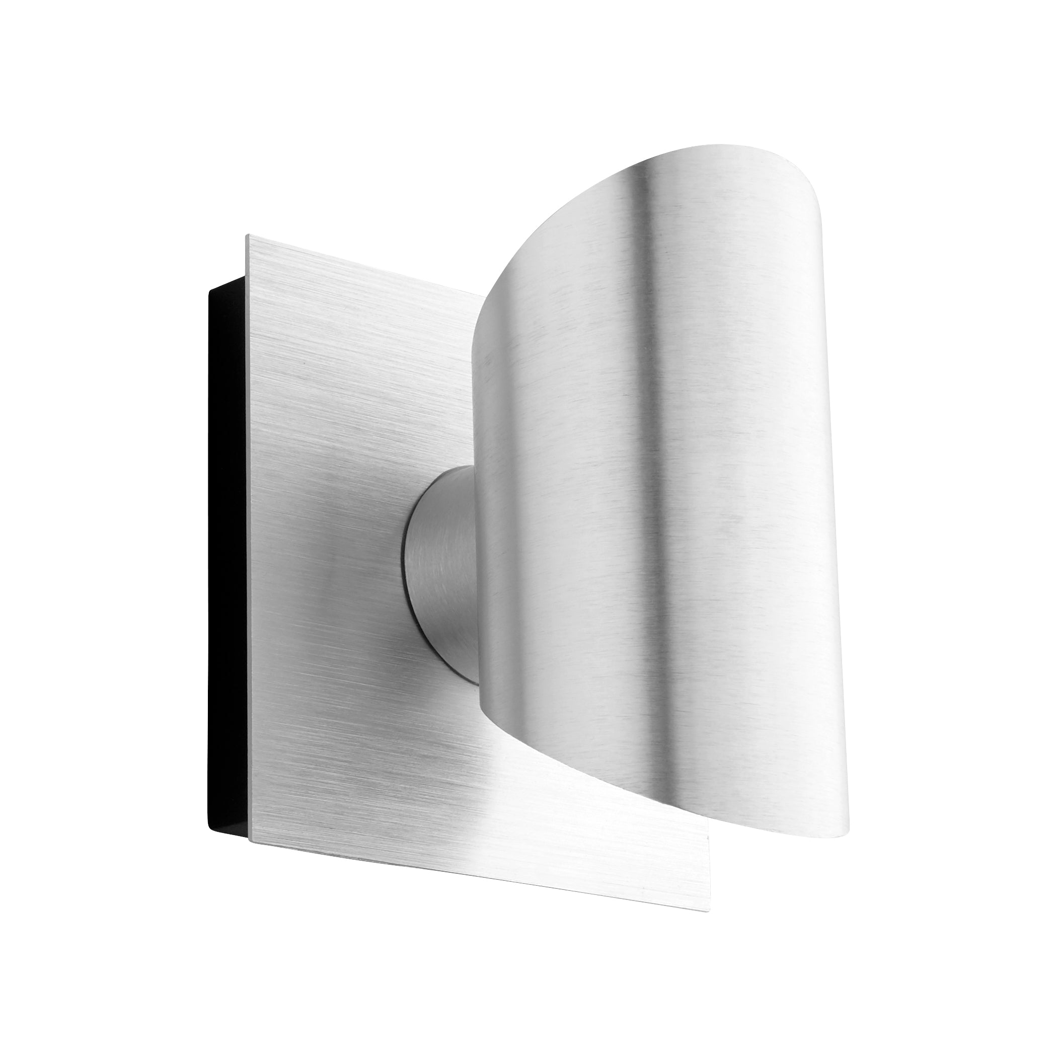 Oxygen Caliber 3 733 16 Outdoor Wall Sconce Light - Brushed Aluminum Finish - Waterproof Exterior Lighting for Patio, Garden, and Porch