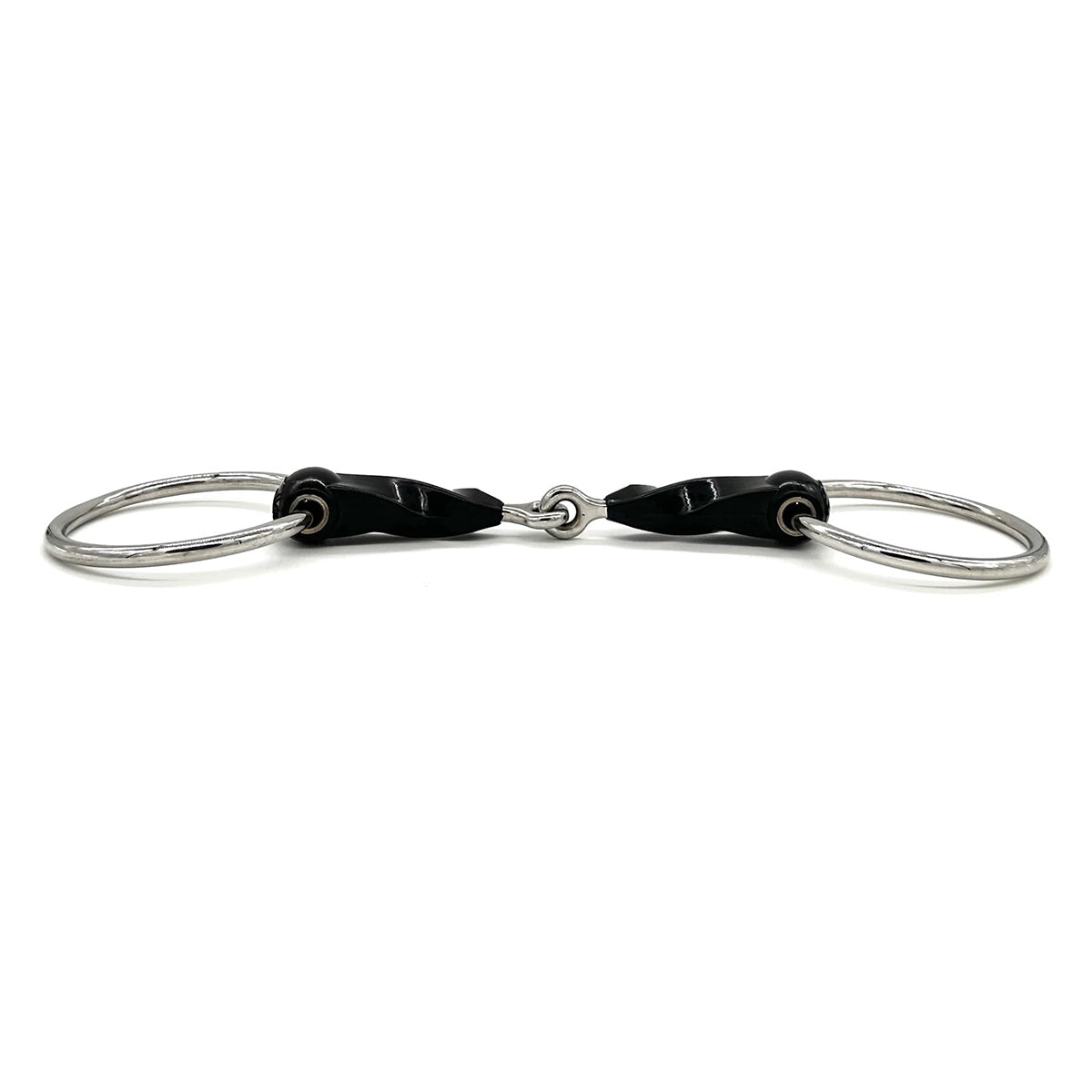 AJR Rubber Twist Loose Ring Bit - Comfortable Horse Training Bit for Dressage & Jumping - Ideal for Sensitive Mouth Horses & Professional Equestrian Use