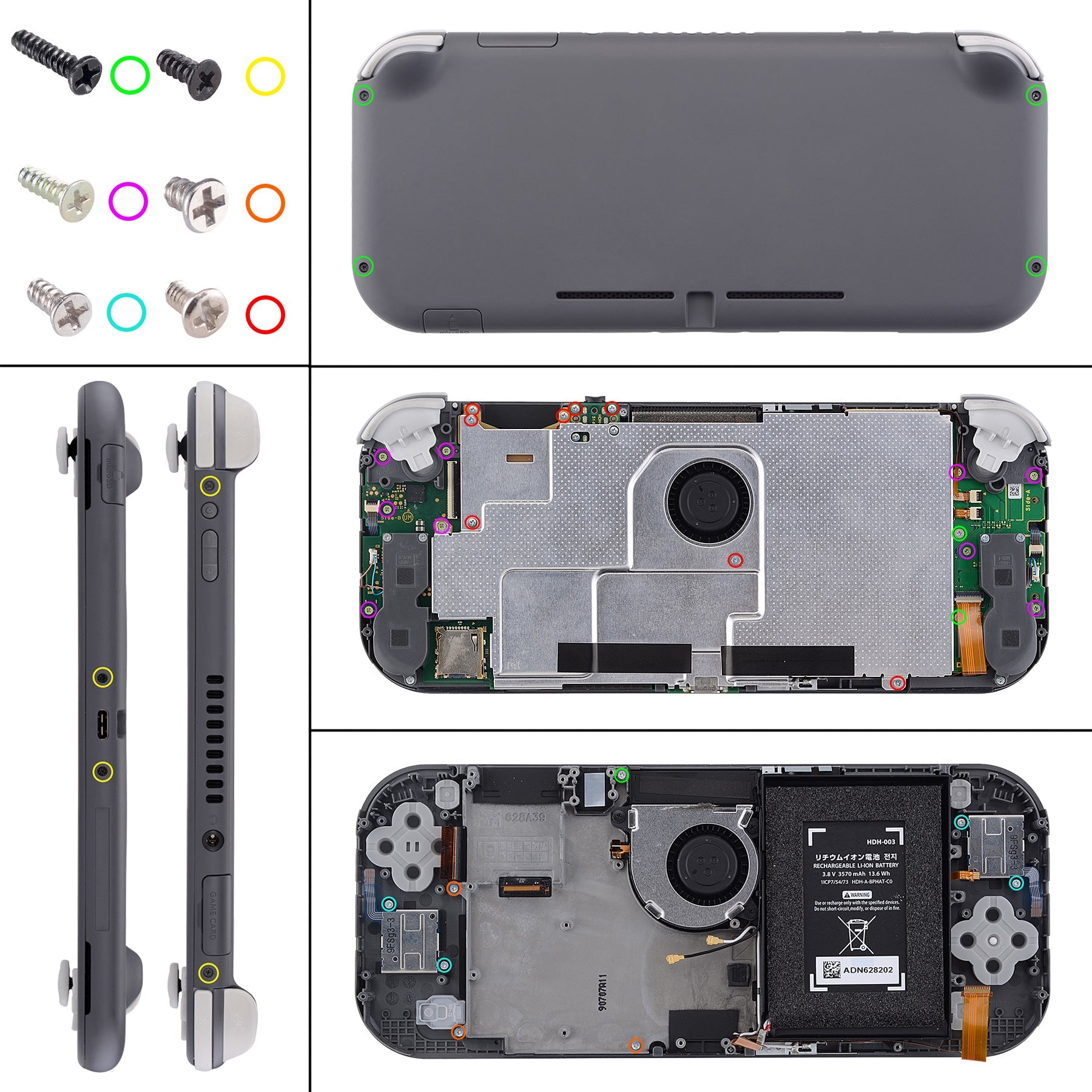 eXtremeRate Crystal Emerald Green DIY Replacement Shell for Nintendo Switch Lite - Custom Controller Housing with Screen Protector | Durable Case Cover for NSL Handheld Console | Perfect for Gaming Enthusiasts & DIY Modders
