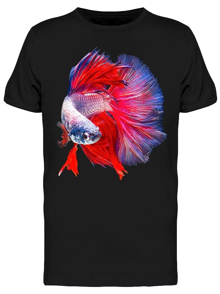 Stylish Red Betta Fish Graphic T-Shirt for Men - Casual Wear, Street Fashion & Tropical Theme Outfits