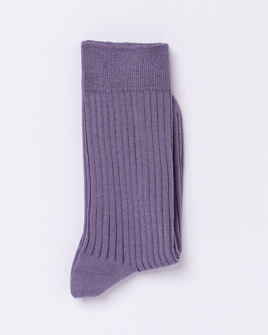 Premium Seamless Mercerized Cotton Socks for Women & Men - Soft Breathable Comfort - Deep Lilac Color - Ideal for Running, Yoga & Everyday Wear