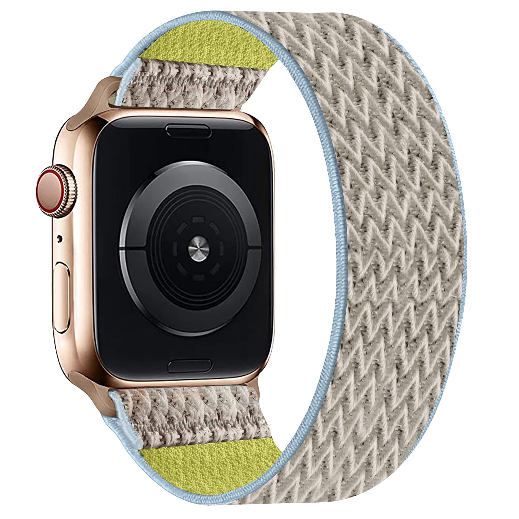 OHCBOOGIE Elastic Nylon Solo Loop Strap for Apple Watch 38mm 40mm 41mm 42mm 44mm 45mm - Stretchy Braided No Clasp Sport Band Compatible with iWatch Series 8/7/6/5/4/3/2/1/SE - Perfect for Running, Workouts & Everyday Wear
