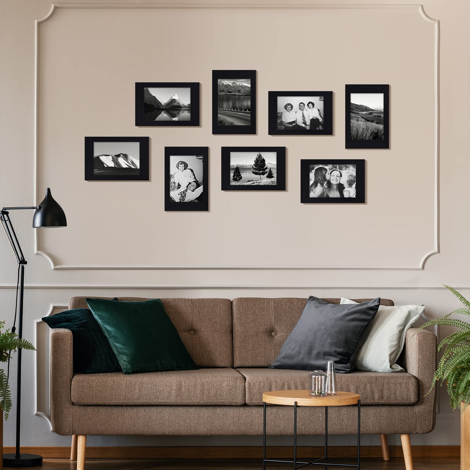 Juexica 100-Pack 4x6 Black Cardboard Photo Frames with Easel Stand - DIY Picture Frames for Family Photos, Art Displays, Christmas Decor, Graduation & Wedding Memories - Perfect for Home, Office & Event Decorations