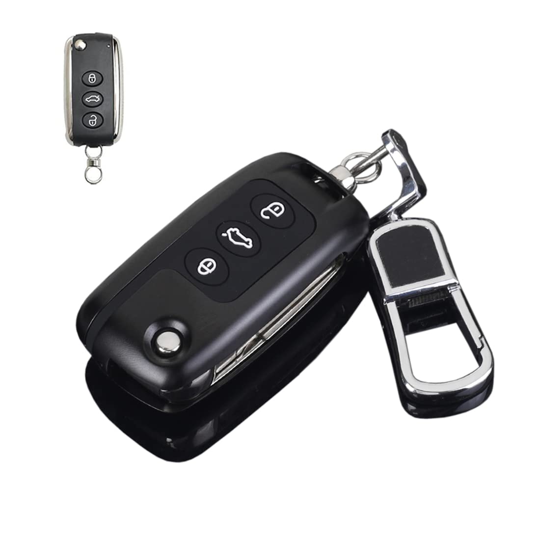 Premium Aluminum Alloy Car Key Fob Case Cover for Bentley Continental GT/GTC/Mulsanne - Durable Keychain Protector with Luxury Design (Perfect for Bentley Owners, Car Enthusiasts & Gift Giving)