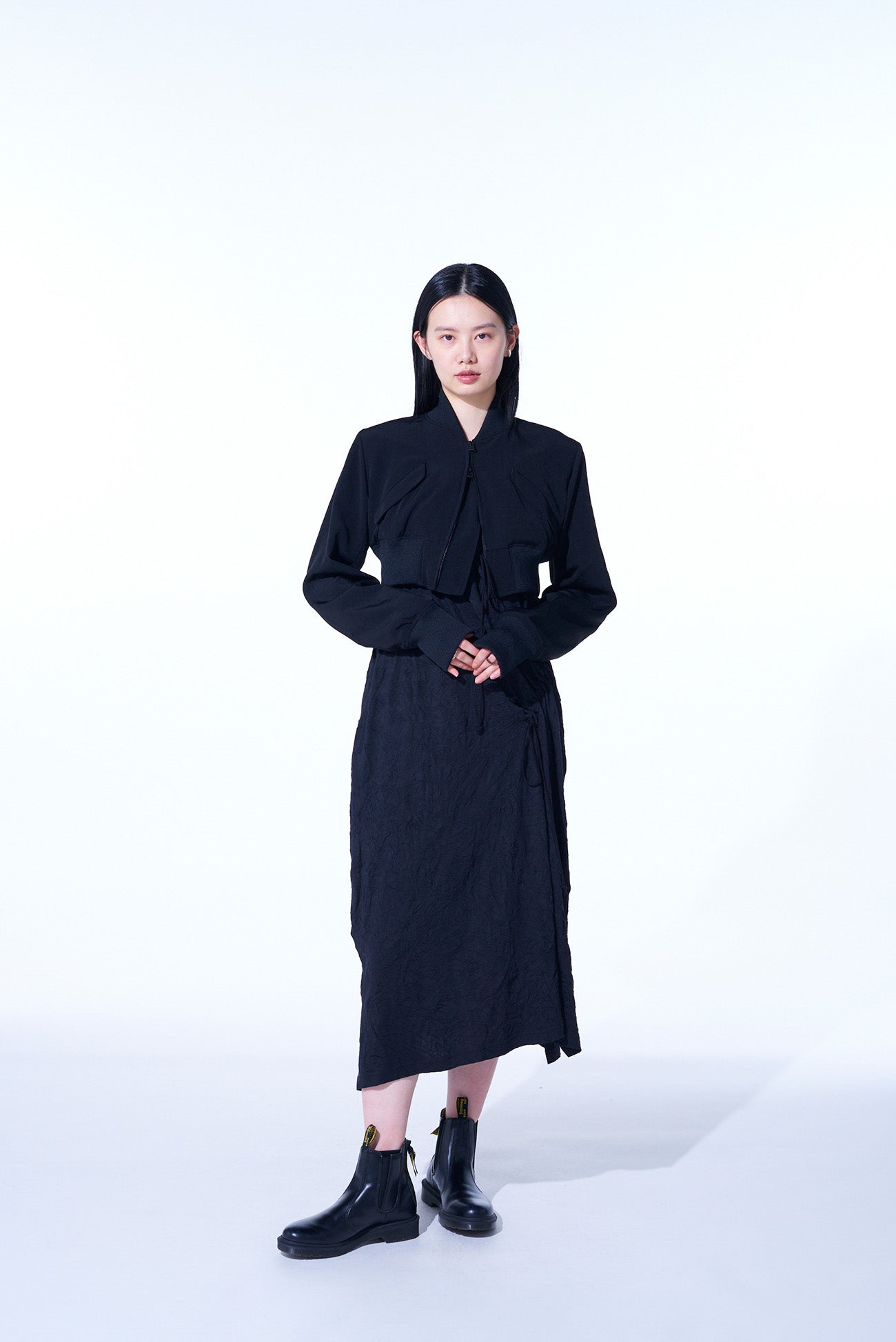 Crepe de Chine Cropped Bomber Jacket for Women - Lightweight & Stylish Outerwear for Spring & Fall - Perfect for Casual Outings, Travel & Layering