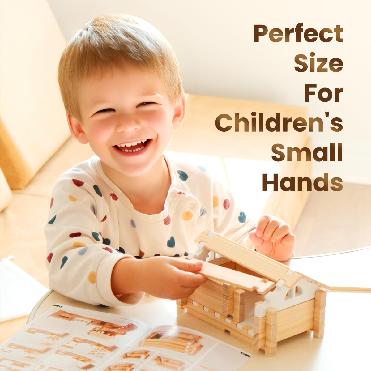 96-Piece Wooden Building Blocks Set with Storage Bag - FSC Certified Educational Toys for Kids Ages 4-8 | Creative Construction Game for Preschool Learning & STEM Development | Perfect for Classroom, Birthday Gifts & Family Playtime