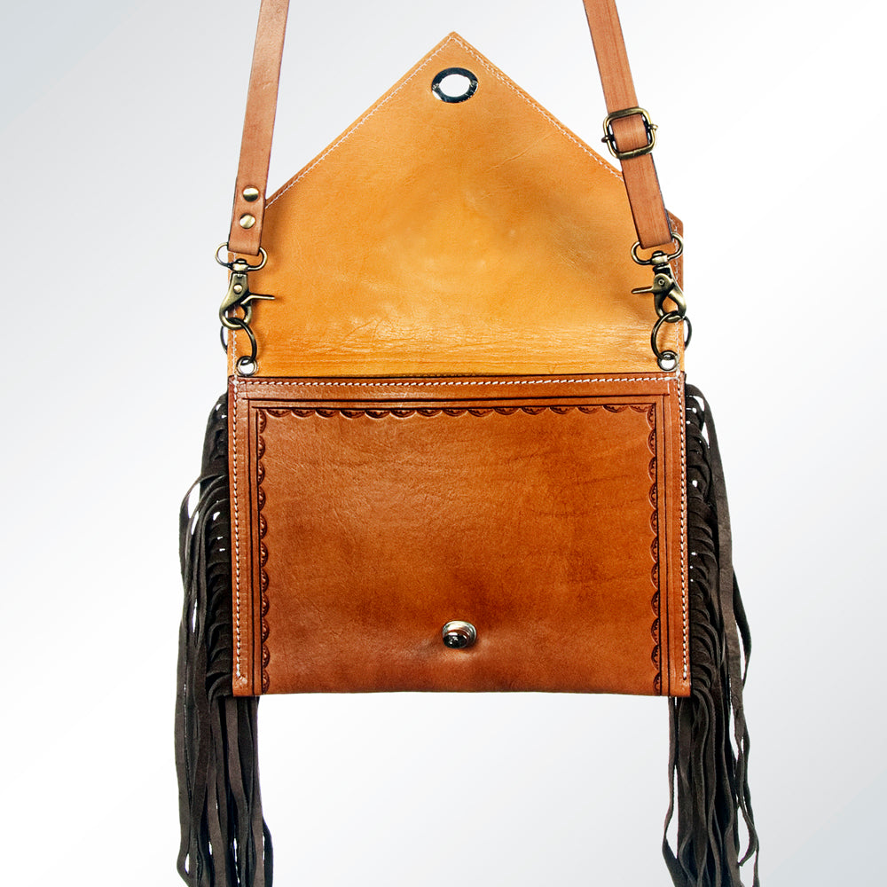 American Darling Hand-Tooled Genuine Leather Women's Western Handbag Purse - Stylish Cowgirl Crossbody Bag for Rodeo, Country Music Festivals & Everyday Use