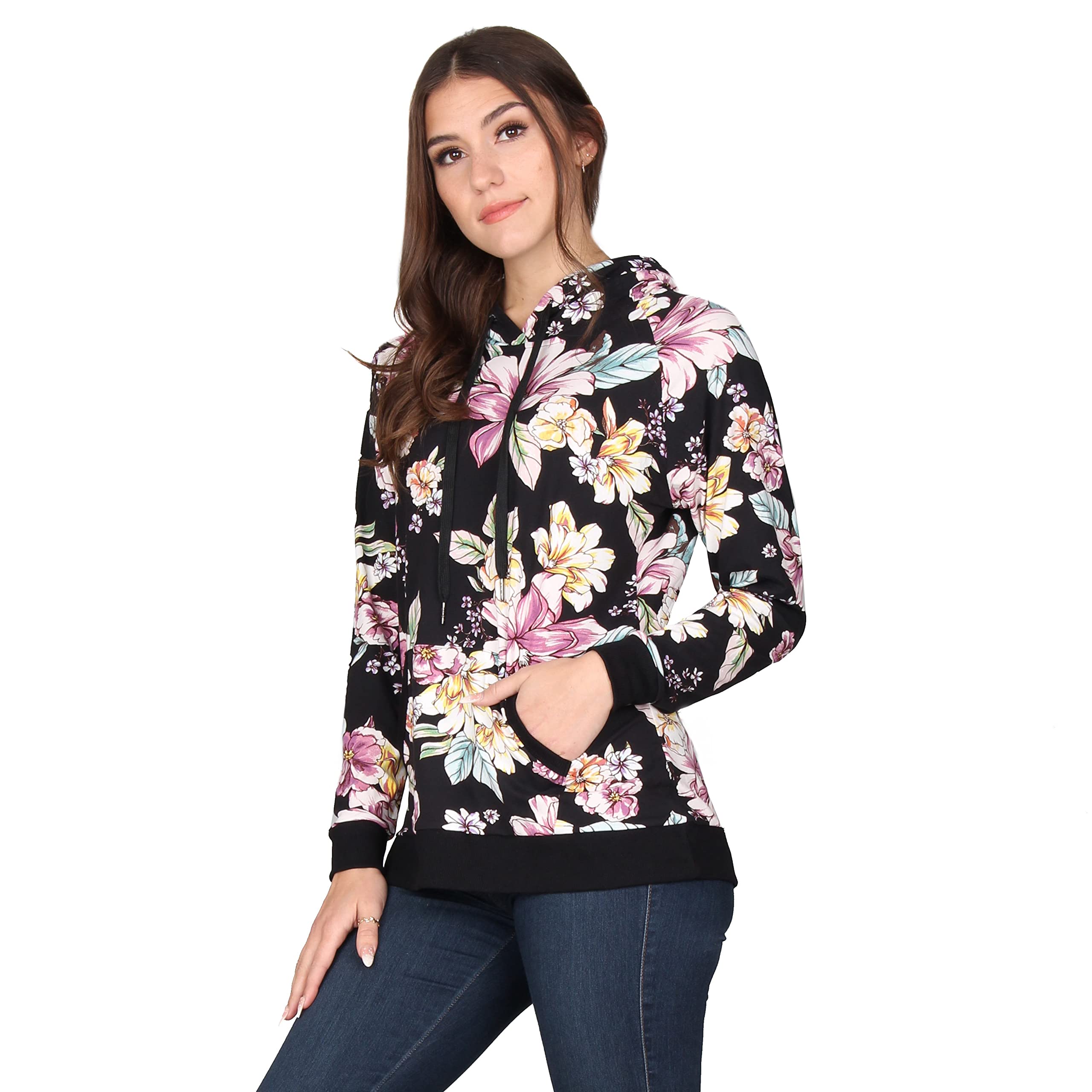 Lildy Women's Printed Super Soft Hoodie - Cozy Fleece Pullover for Casual Wear, Lounge & Outdoor Activities