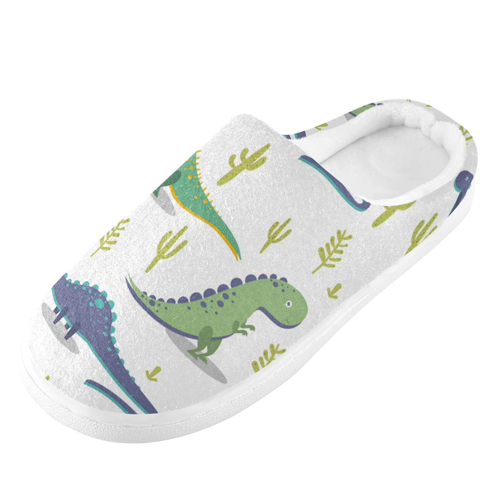 Arch Support Dinosaur Slippers - Memory Foam House Shoes for Men & Women - Non-Slip Indoor/Outdoor Wear for Home & Garden
