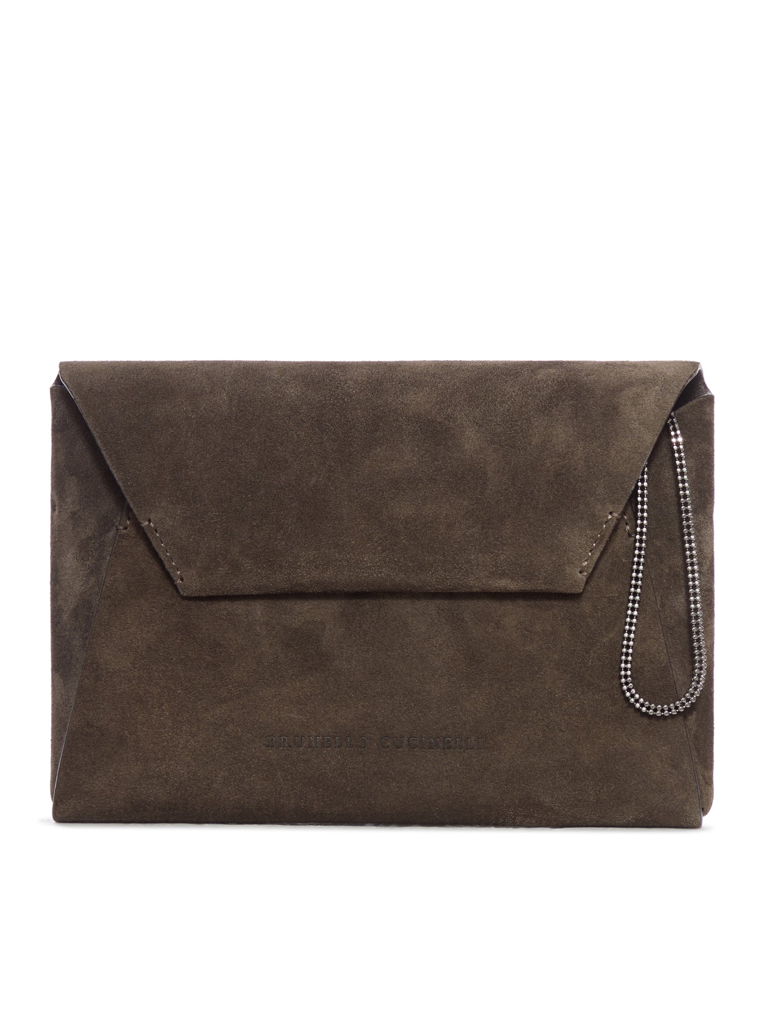 Brunello Cucinelli Blue Leather Pochette Purse - Mwdld2722P C7284Corvino | Elegant Clutch for Evening Events & Special Occasions