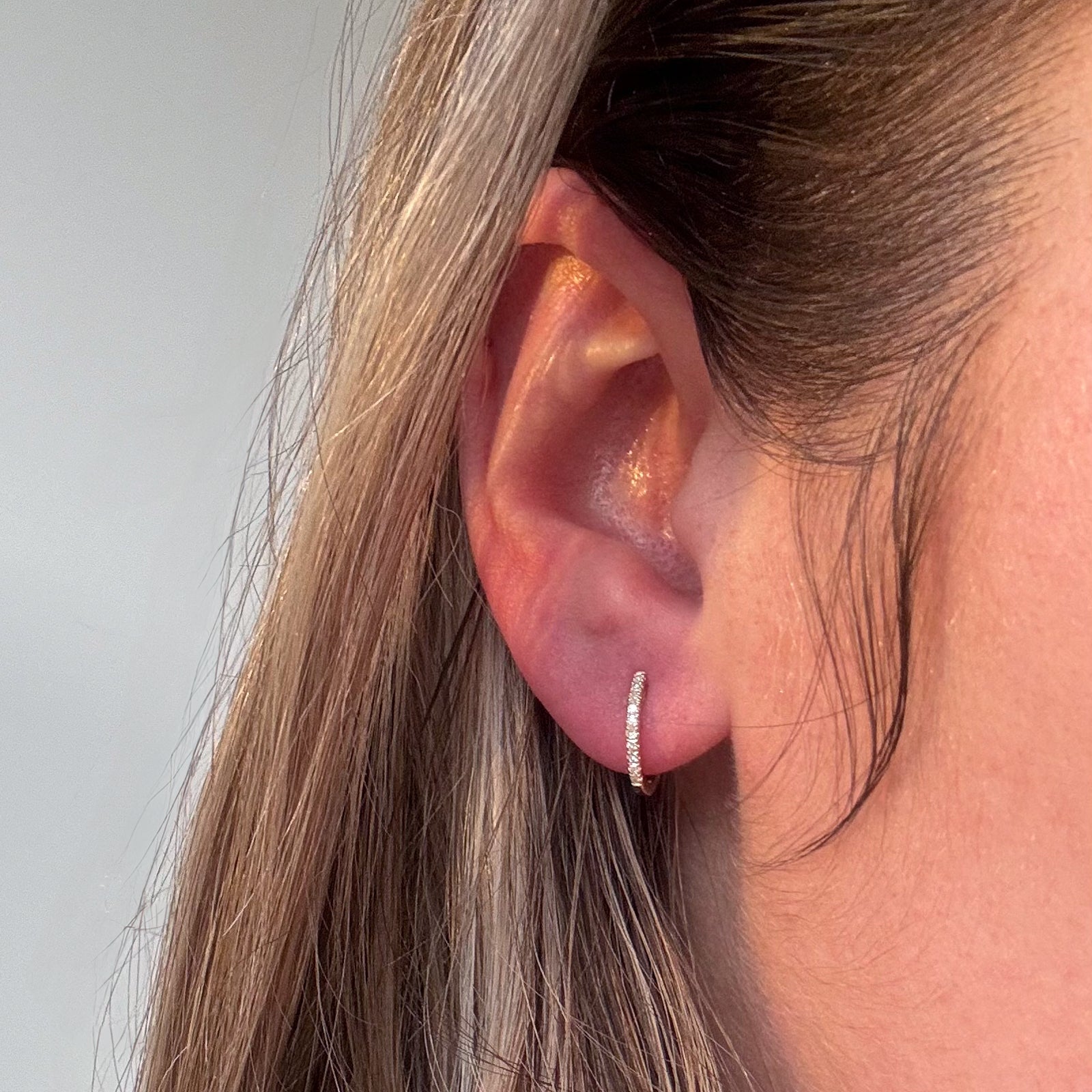 100 Ways Diamond Huggie Hoop Earrings | 0.10ctw | 14K Gold Plated | Minimalist Everyday Jewelry | Perfect for Work, Date Night & Special Occasions
