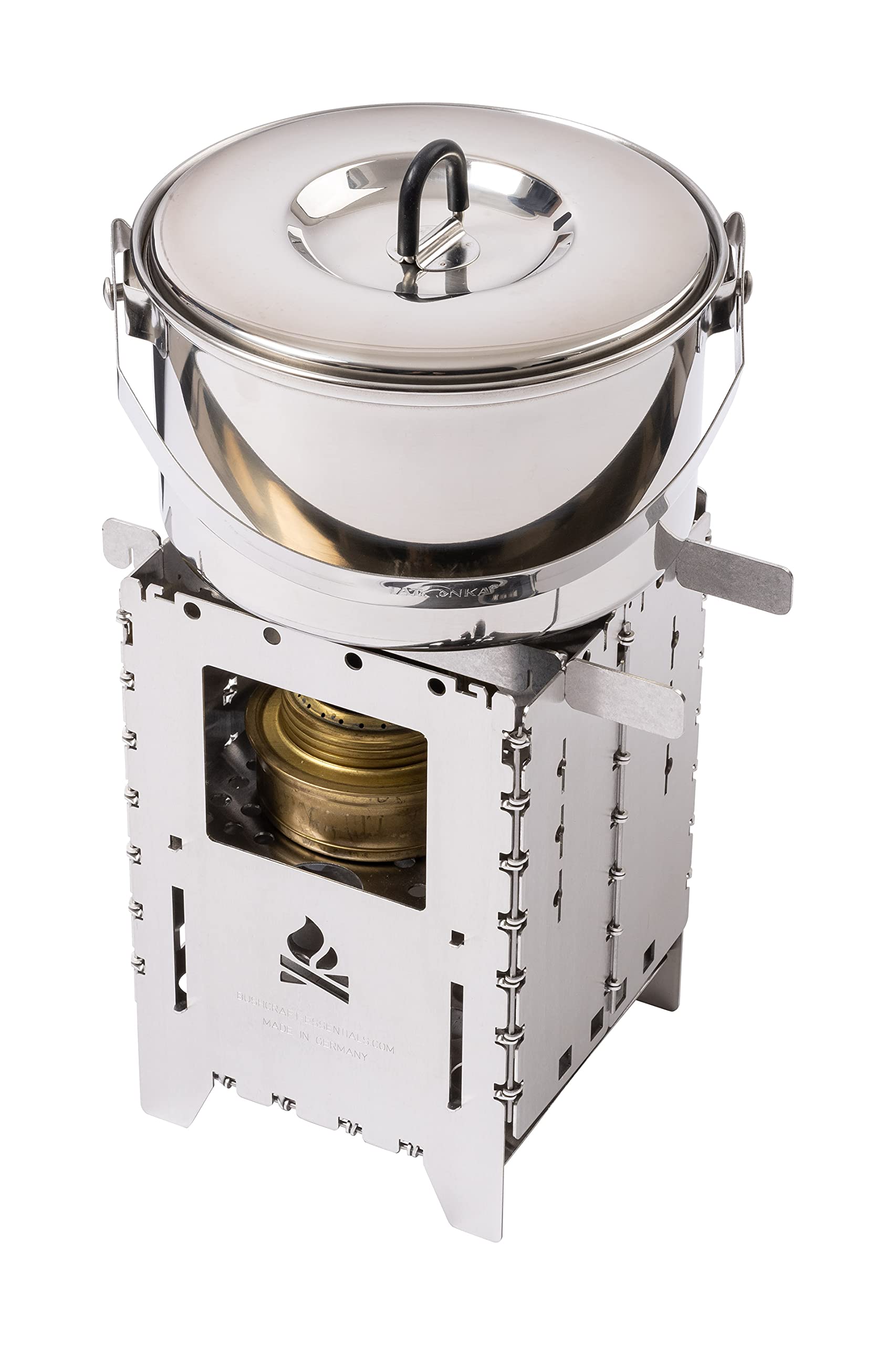 Bushcraft Essentials Wood Stove Bushbox XL Kit - Portable Camping Stove for Outdoor Cooking, Backpacking & Survival Gear