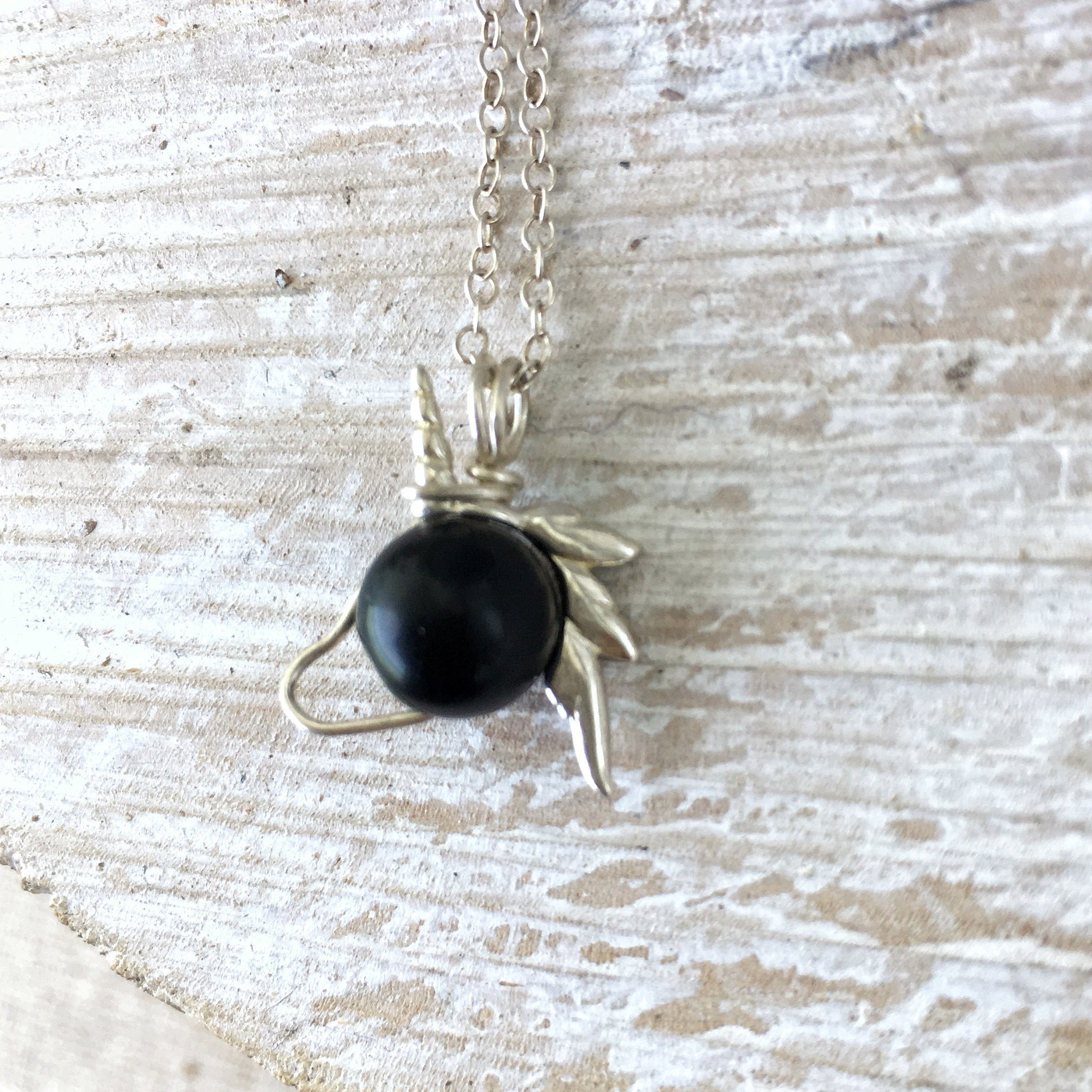 Obsidian Necklace with Unicorn Charm | Italian Sterling Silver Pendant | Elegant Jewelry for Women, Gift for Her, Birthday & Anniversary Present