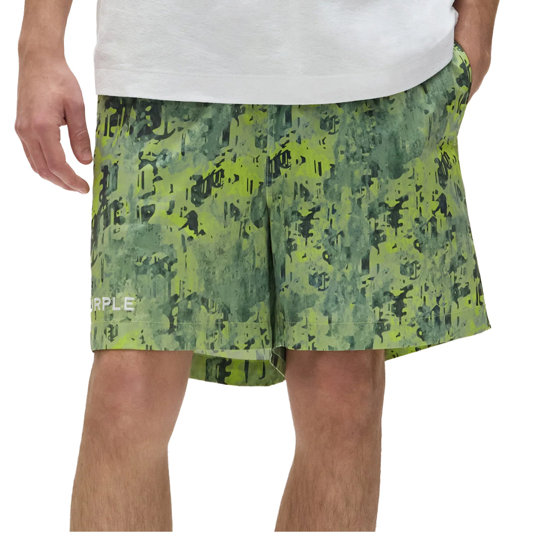 Gothic Camo Multi-Wear Green All-Round Shorts - Versatile Outdoor & Streetwear for Hiking, Concerts & Casual Style