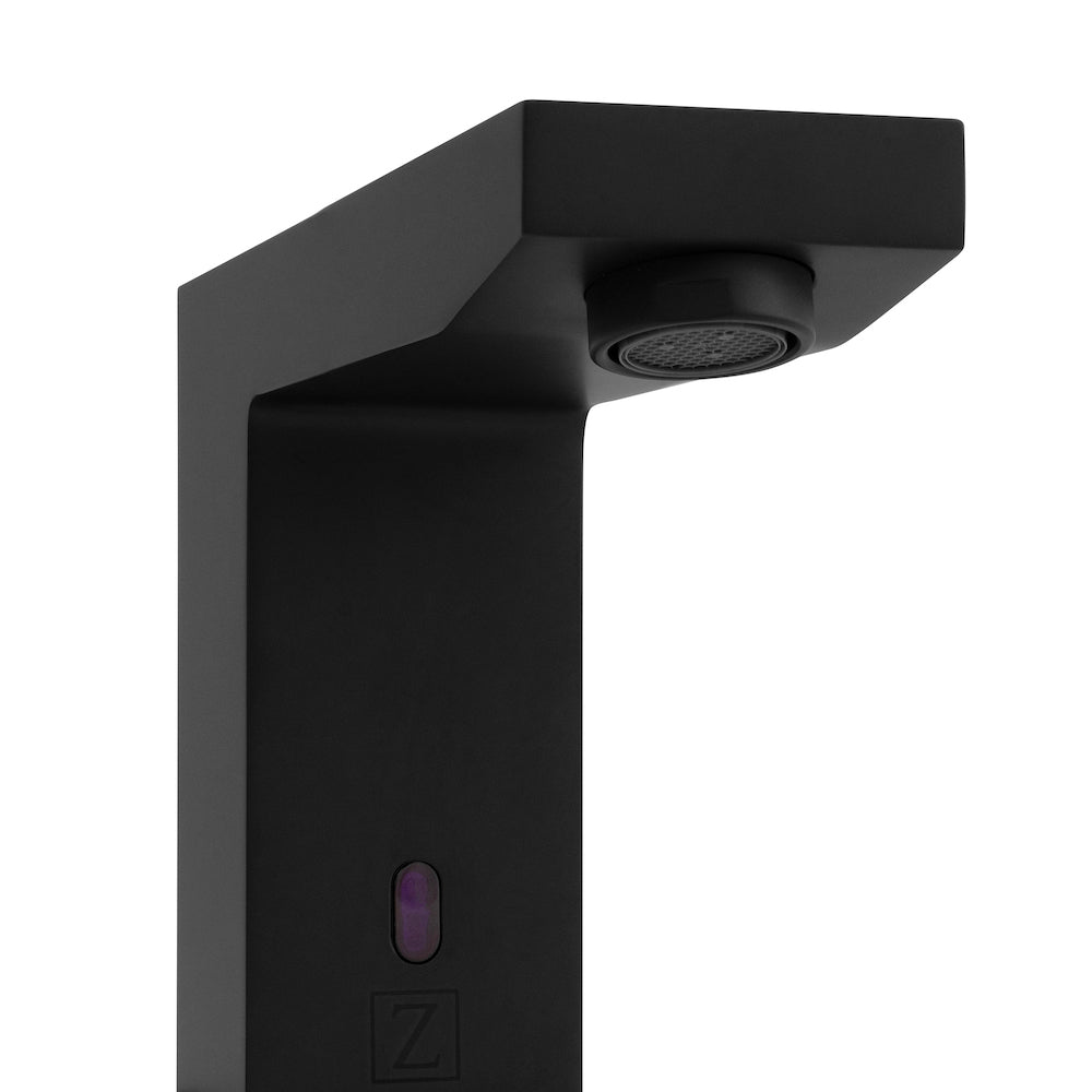 ZLINE Bliss Touchless Bathroom Faucet in Matte Black - Automatic Sensor Water Tap for Hands-Free Washing, Ideal for Modern Homes & ADA Compliant Bathrooms (BLS BFS MB)