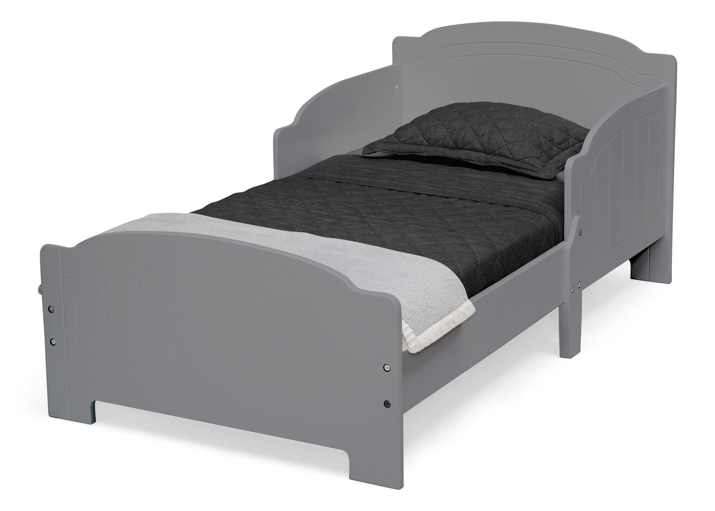 Premium Newport Wood Toddler Bed - Safe & Sturdy Convertible Kids Bed for Boys & Girls - Perfect for Nursery, Daycare, or First Big Kid Bed Transition