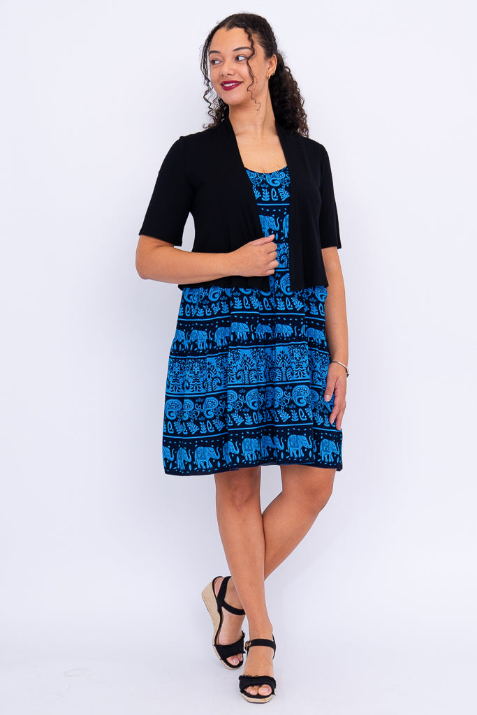 Kaya Dress with Elephant Print - Stylish & Comfortable Women's Summer Dress for Casual Wear, Beach Outings, and Vacation