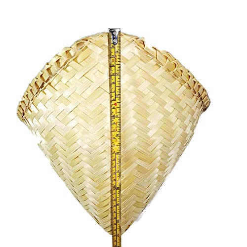Large Bamboo Sticky Rice Steamer Basket - Natural Bamboo Cover for Cooking Rice, Dim Sum, Buns, Chicken & Fish - Perfect for Asian Cuisine, Kitchen & Restaurant Use
