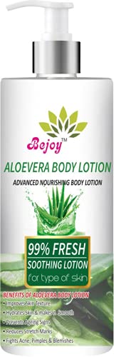 Bejoy Fresh Body Lotion with Aloe Vera Extract | Non-Greasy, Non-Sticky Moisturizer for Hands & Body | Suitable for Normal Skin | 200mL (Pack of 1) | Perfect for Daily Hydration & Post-Shower Care