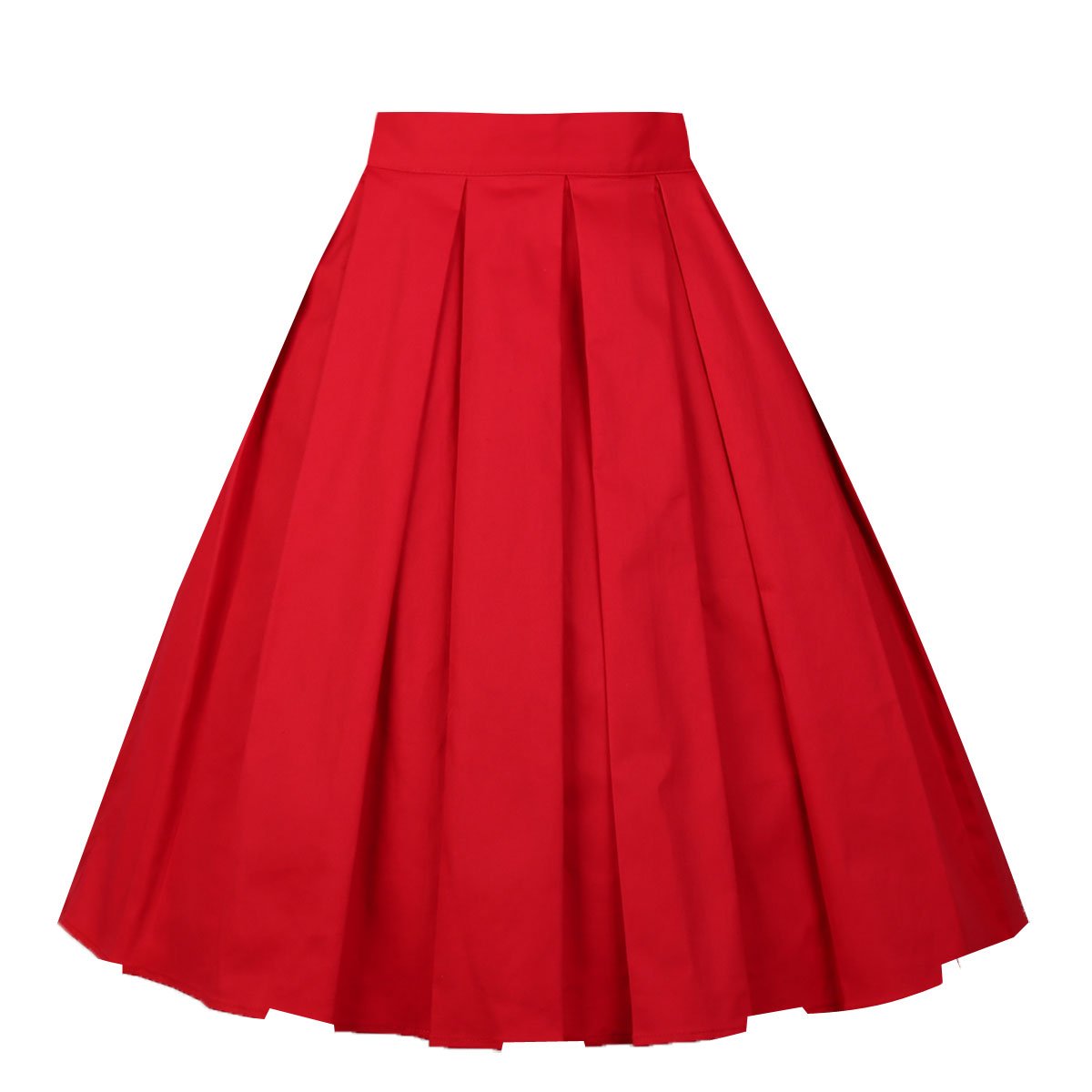 Vintage Floral Print Pleated A-Line Midi Skirt for Women with Pockets - Elegant Retro Style for Casual Outings, Office Wear & Date Nights