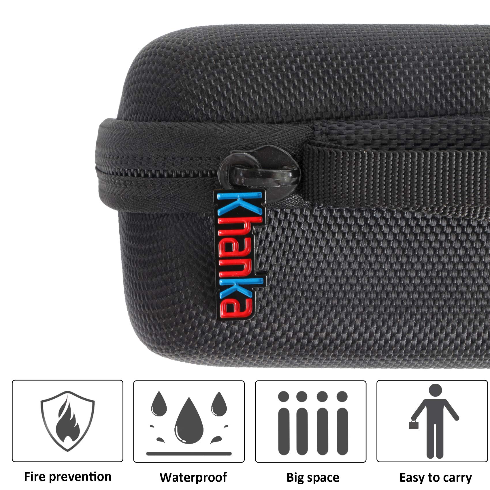 Khanka Hard Travel Case Replacement for Portable Air Pump - Durable 120 PSI Air Compressor Tire Inflator Storage Box | Perfect for Car, Bike & Outdoor Adventures