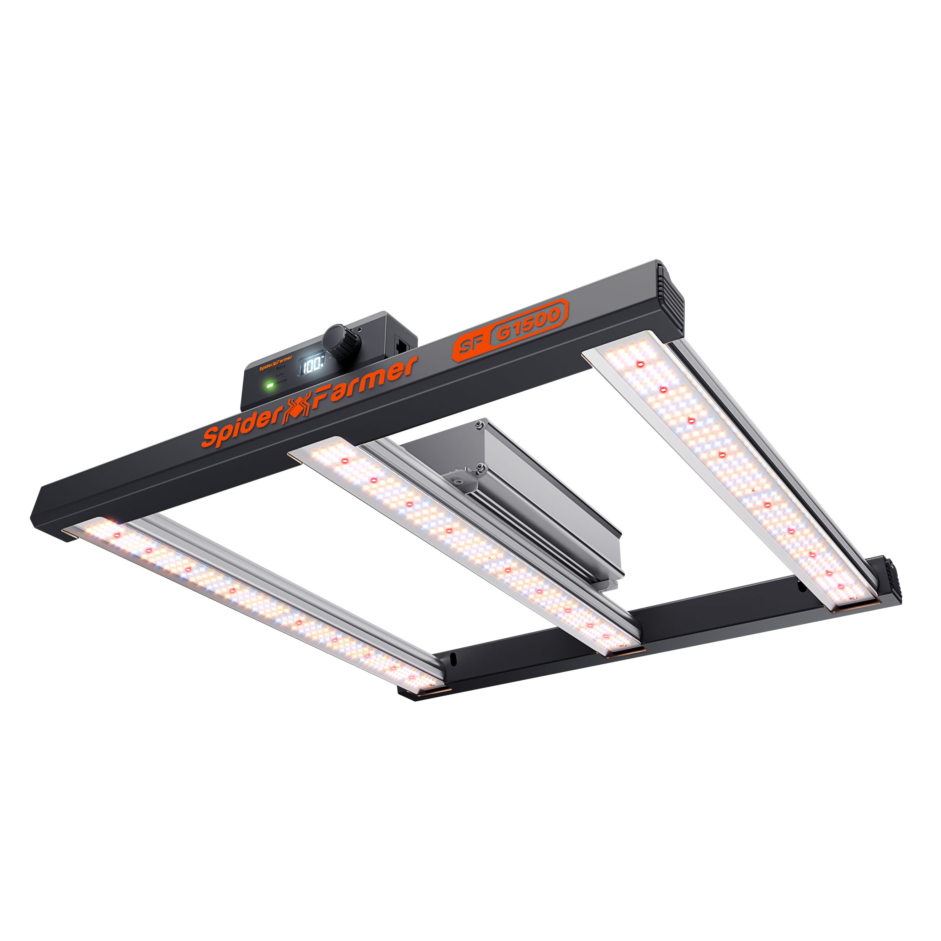 Spider Farmer G1500 Smart LED Grow Light with Bluetooth & WiFi Control - Full Spectrum Indoor Plant Growing Light for Hydroponics, Greenhouse, and Home Gardening