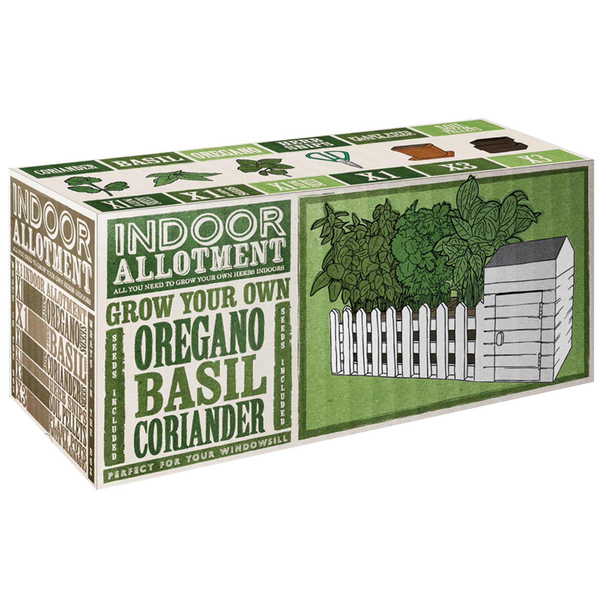 Oliphant Indoor Herb Garden Kit - Complete Allotment Gift Set for Fresh Herbs, Perfect for Home Cooking, Kitchen Decor & Gardening Enthusiasts