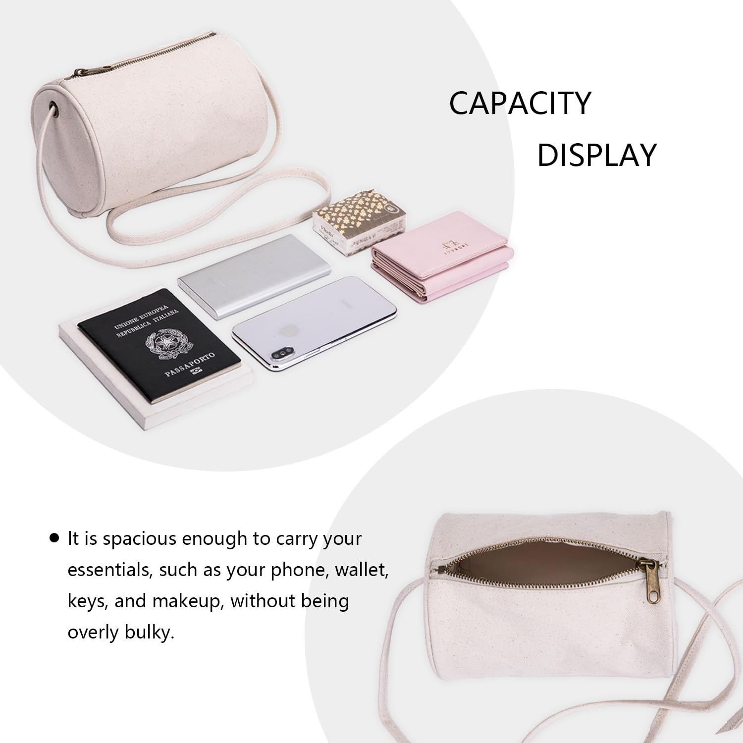 Stylish Women's Casual Cylinder Shape Shoulder Handbag - Trendy & Versatile Crossbody Purse for Work, Travel & Everyday Use