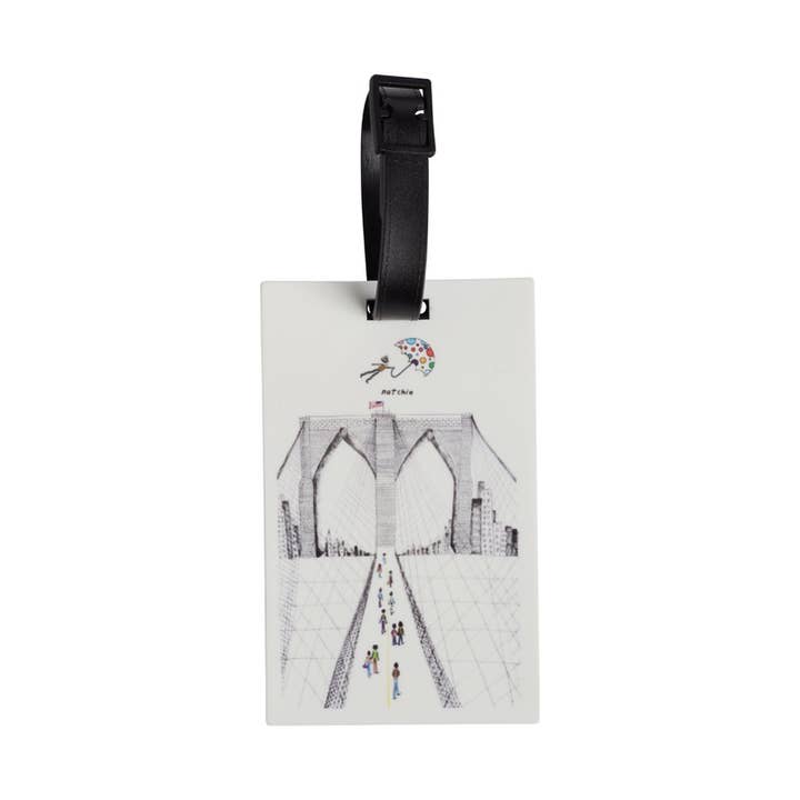 Brooklyn Bridge Themed Luggage Tag - Durable & Stylish Travel Accessory for Suitcases & Backpacks - Perfect for Airports & Travel Adventures