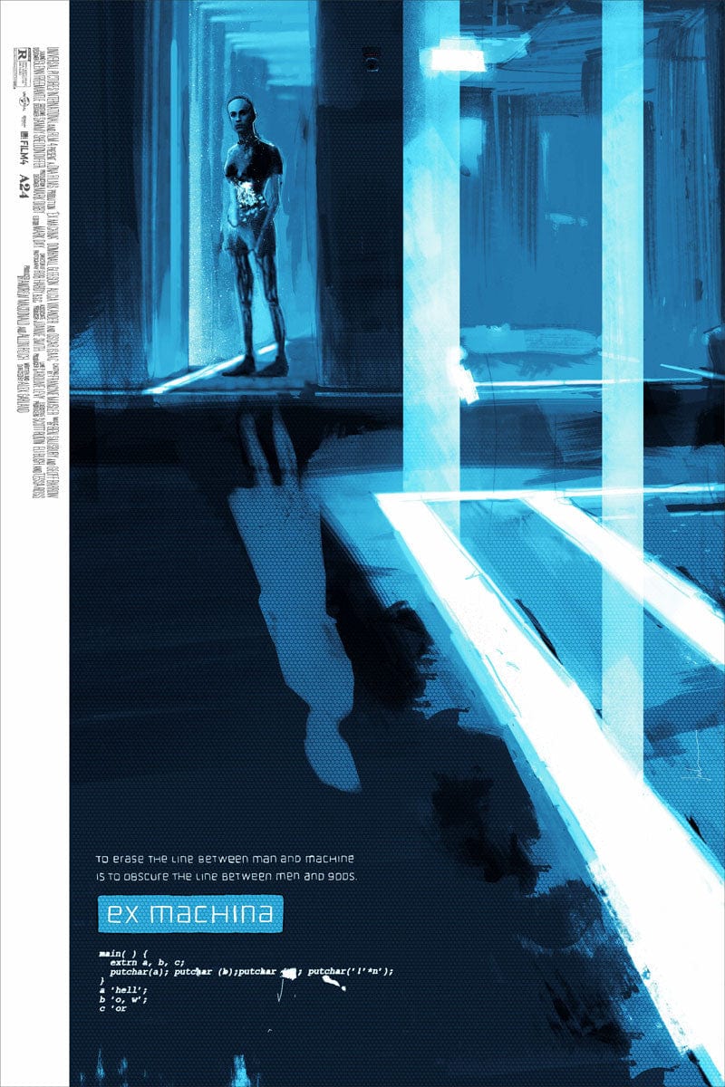Ex Machina Movie Jock Poster - Vintage Sci-Fi Film Wall Art Decor for Home, Office & Man Cave