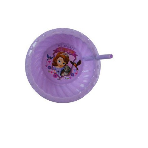 Sofia the First 3-Piece Plastic Sipper Bowl Set for Kids | Cartoon Character Design | Durable & Modern Tableware for Snacks, Cereal, and Meals