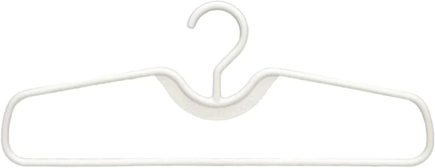 Higher Hangers 40-Pack Heavy Duty White Plastic Closet Organizers - 17 Inch Space Saving Clothes Hangers for Wrinkle-Free Storage | Perfect for Home, Apartment, Dorm, RV, Boat & Yacht Closet Organization
