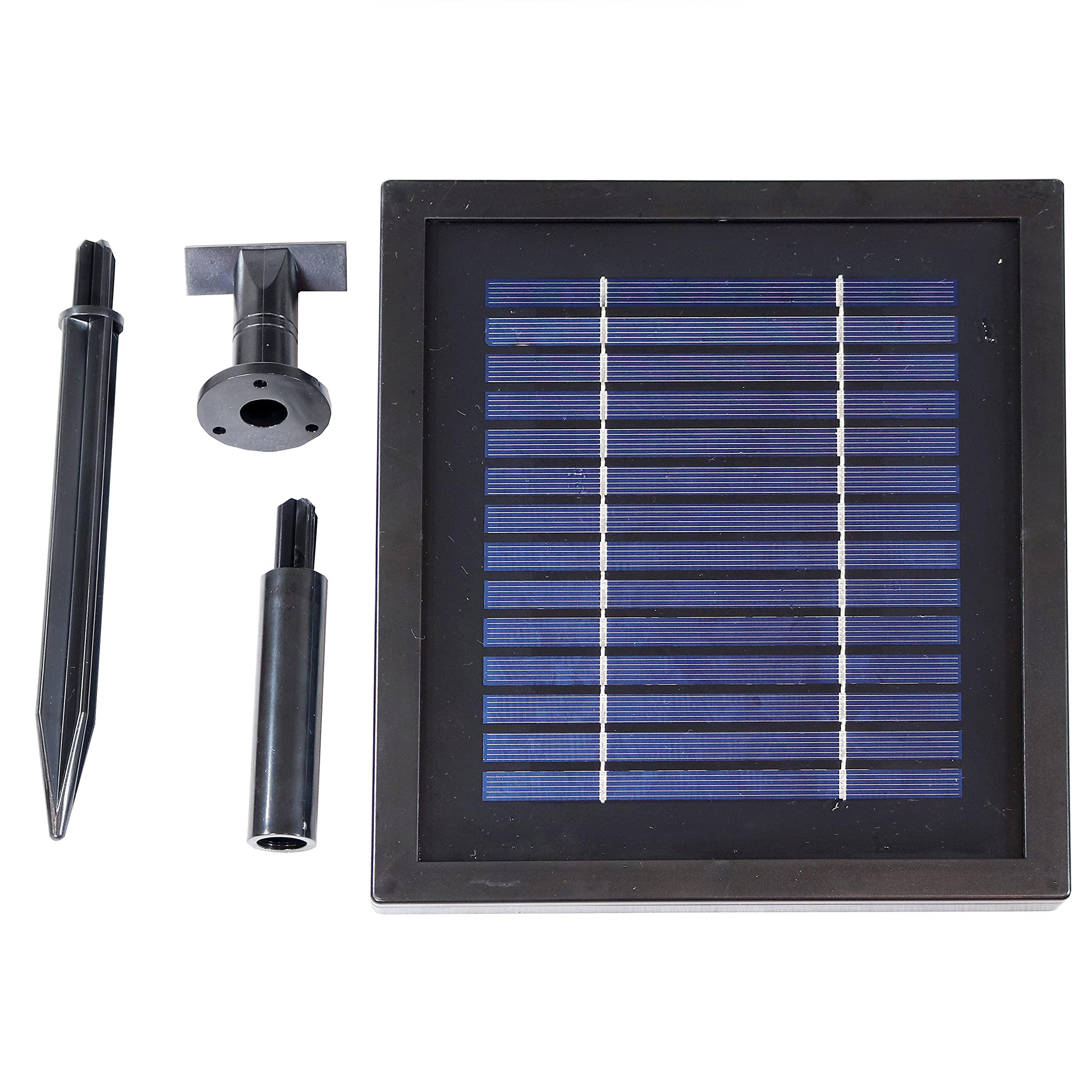 Sunnydaze 35-Inch 2-Tier Solar Water Fountain with Battery Backup - Outdoor Water Feature Pump for Garden, Patio, Yard Decor - Black