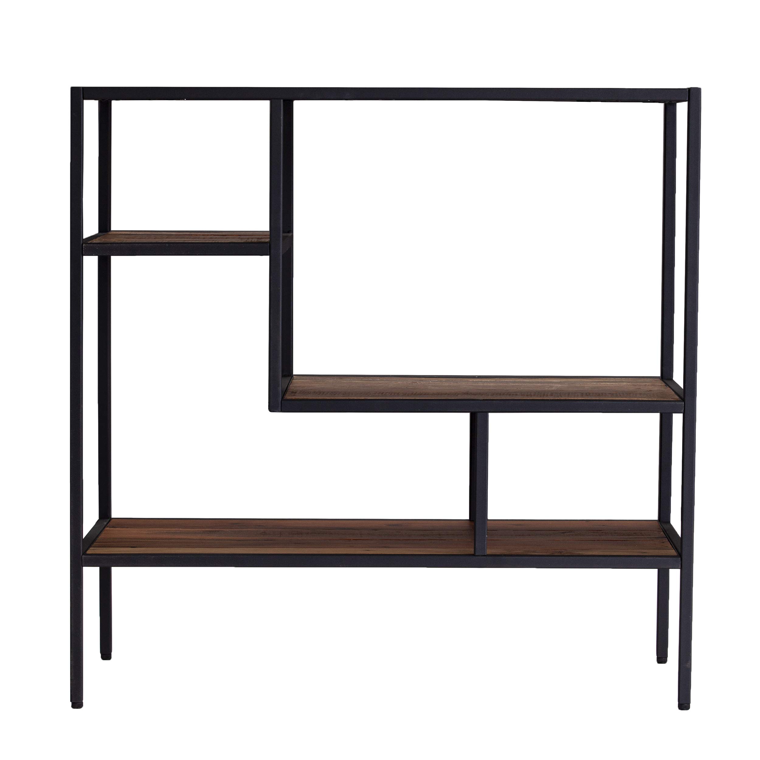 SEI Furniture Mathry Bookcase Bookshelf - Natural Cream Wooden Storage Shelf for Living Room, Bedroom, Office & Study - Organize Books, Decor & Essentials