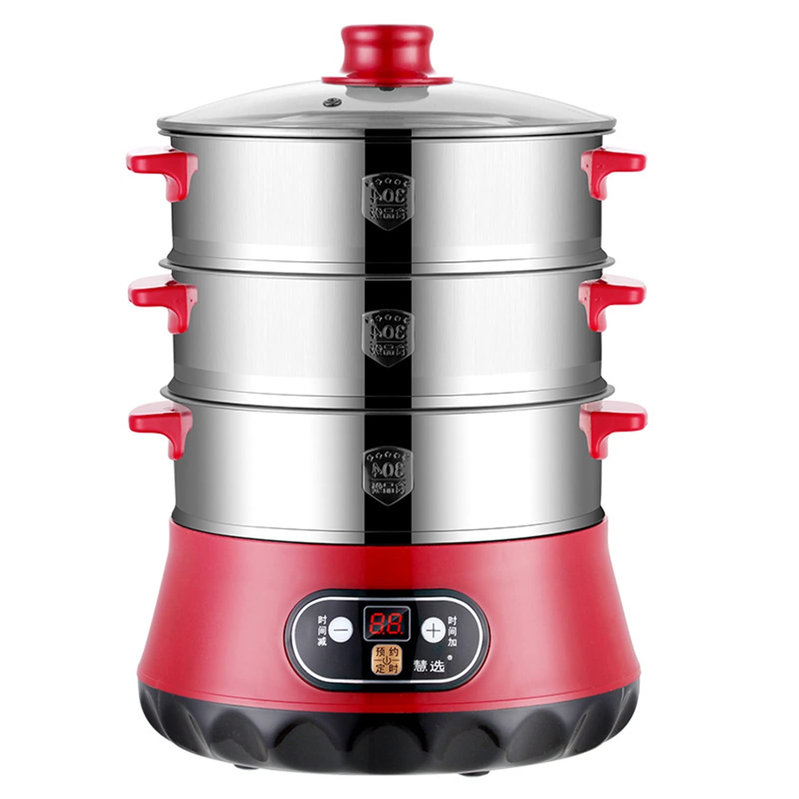 Electric Steamer for Home Use - 3-Tier Multi-Functional Kitchen Appliance for Healthy Cooking | Perfect for Steaming Vegetables, Dumplings & Seafood | Ideal for Small Kitchens & Meal Prep