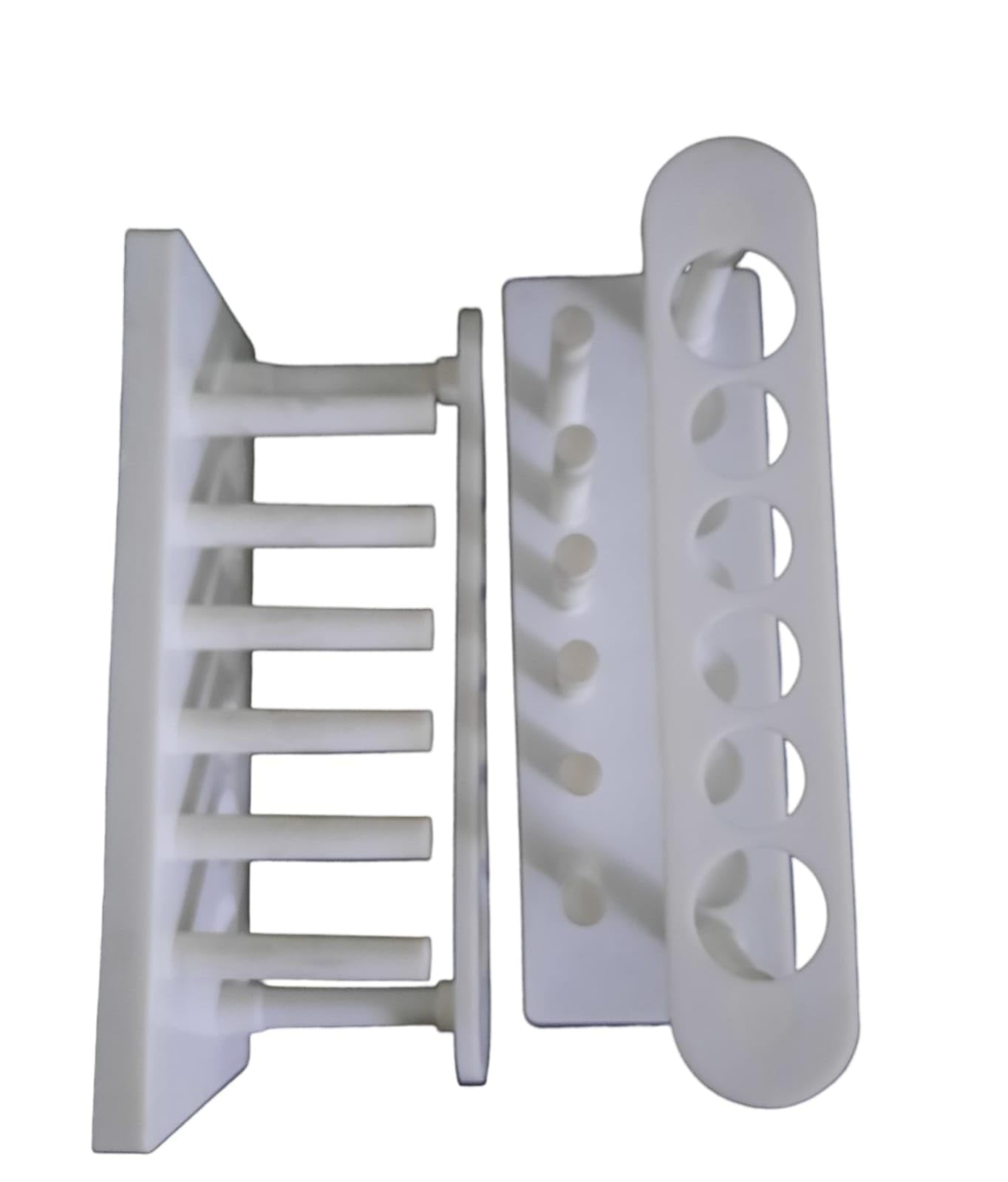 2-Pack Plastic Test Tube Stands for Science Experiments, Lab Work & DIY Projects | Durable & Stable Holder for Tubes & Vials