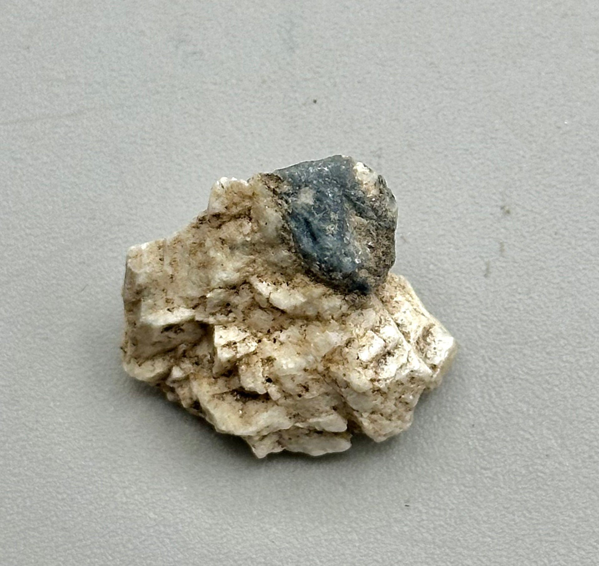 Natural Canadian Sapphire in Feldspar Matrix - Rare Blue Gemstone Specimen for Jewelry Making & Mineral Collection | Perfect for Engagement Rings, Healing Crystals & Geology Gifts